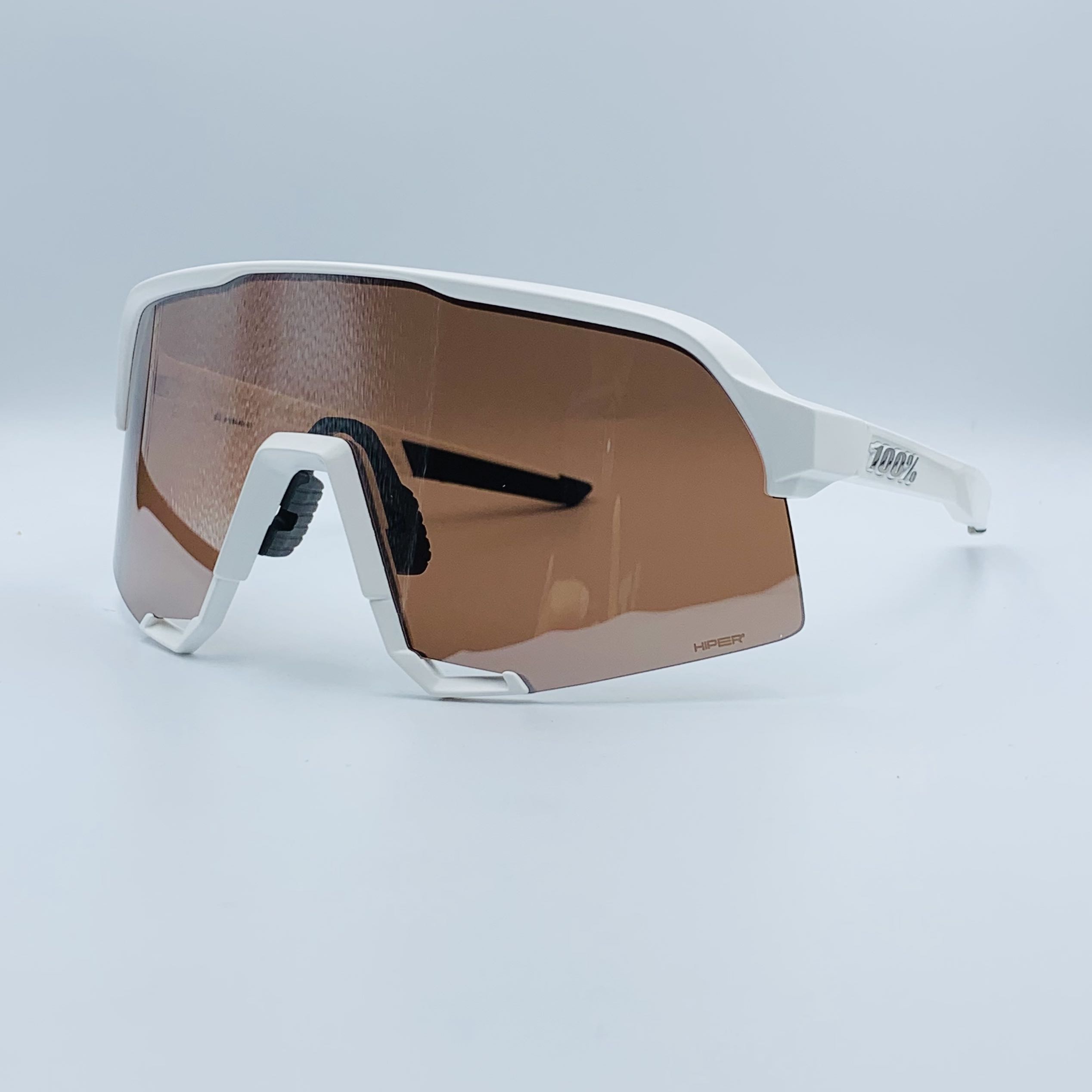 Ride 100% S3 Matte White HiPER Silver Mirror Lens, Men's Fashion