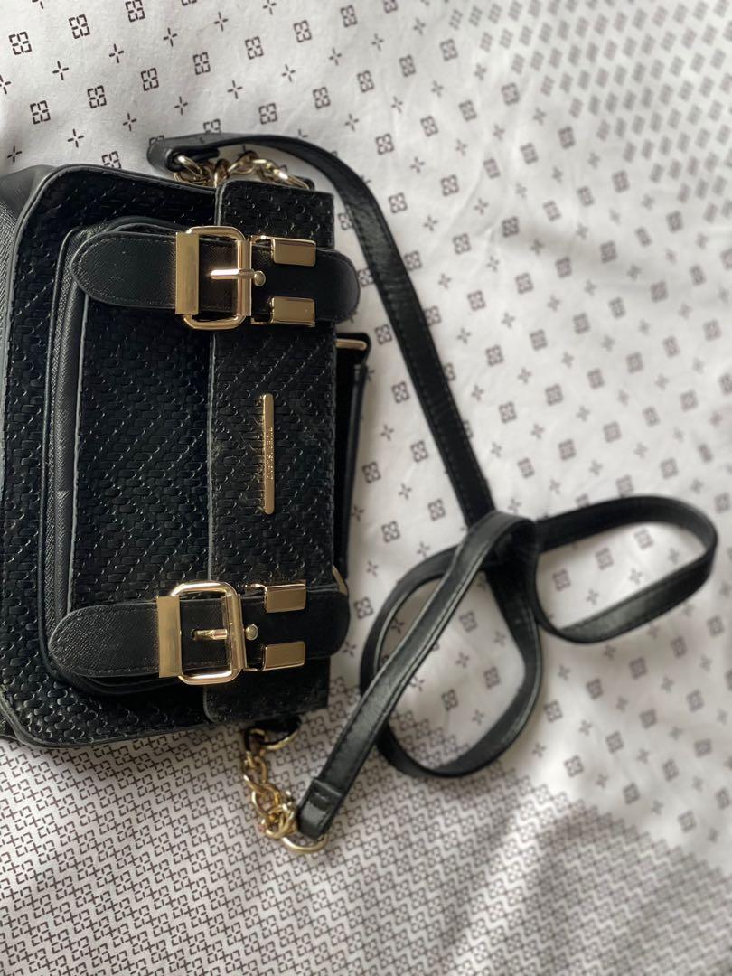 River Island Sling Bag Black