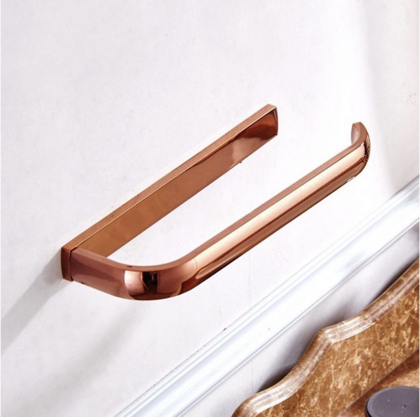 Rose Gold Bathroom Hand Towel Holder, Furniture & Home Living, Bathroom & Kitchen Fixtures on