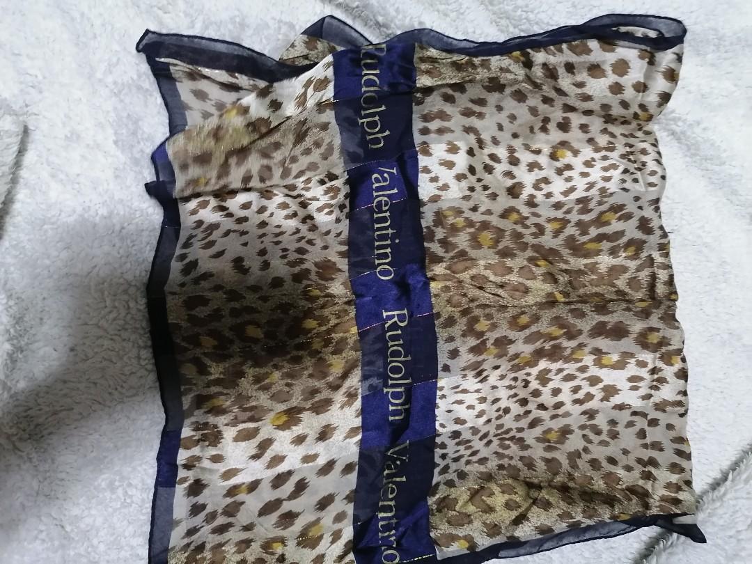 Rudolph Valentino Neckscarf (Category: Scarves) located in Caloocan City. Submitted by drum_beater (Listing ID 1088921615, Image 1). Description: Preloved unused item animal prints.