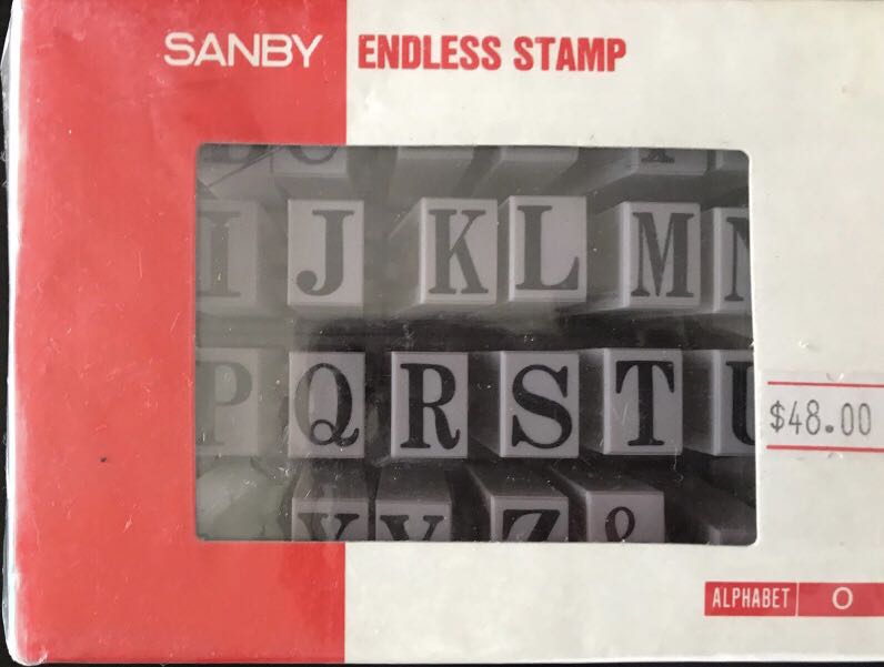 Sanby EN-TE4 Endless Stamps, Joint Type, English Letters, Oil-Resistant, No. 4, 30...