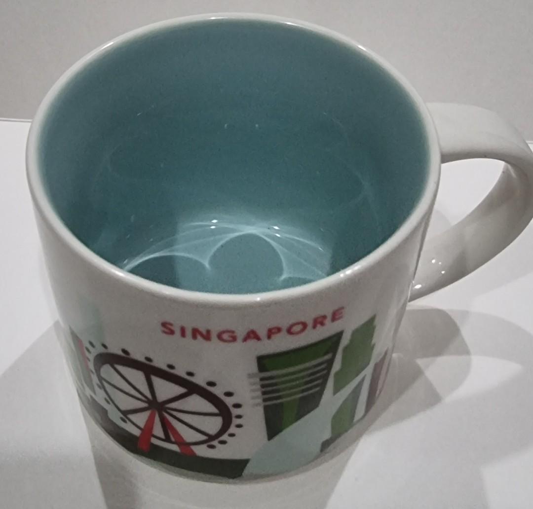 Grand Mug Starbucks Singapore – Blanc Plastique – Neuf Avec Étiquette