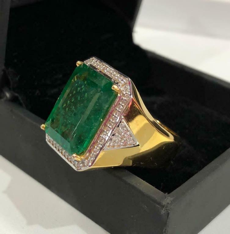 Mens emerald ring sale designs