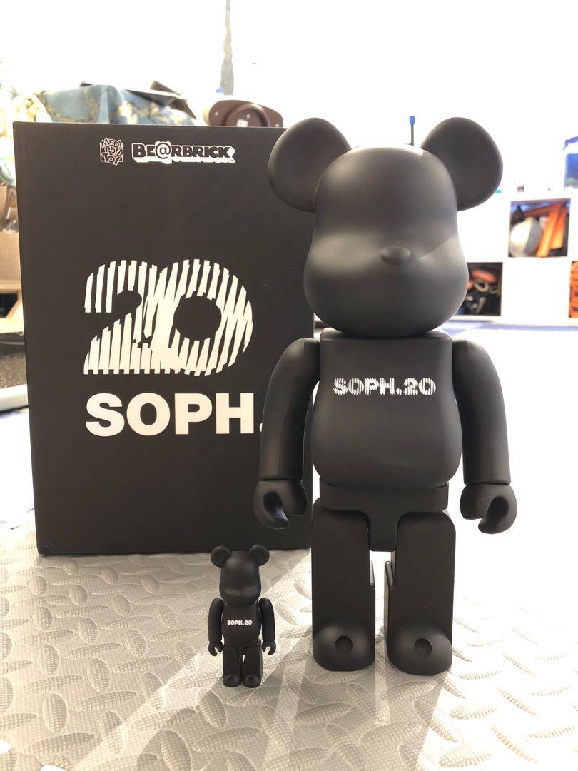 Soph 20th 20周年bearbrick be@rbrick 400% 100% set, 興趣及遊戲