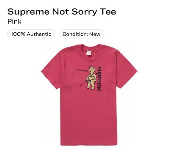 supreme not sorry tee