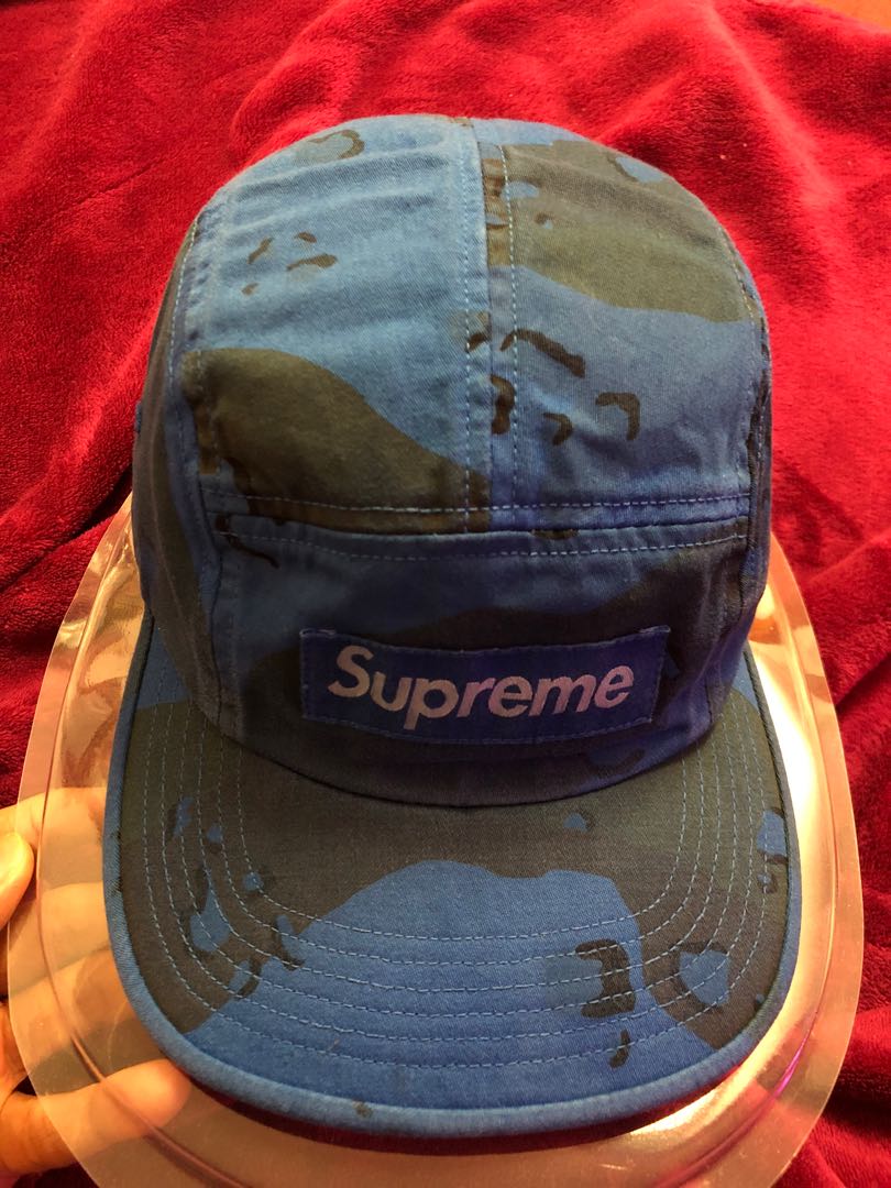 Supreme overdyed camo Camp Cap, Men's 