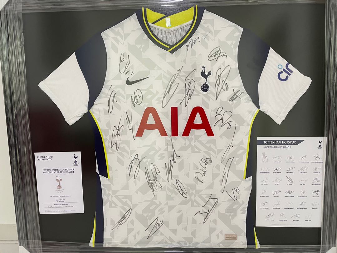 Signed Tottenham Hotspur Jersey Framed - Premier League Squad Autograph  +COA,  in 2023