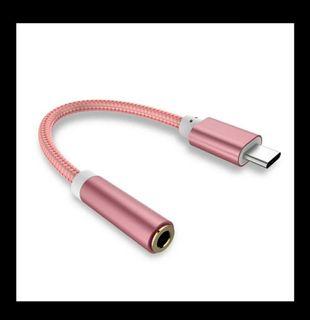 USB Type C To 3.5mm (Only Rose Gold) Earphone Headphone Cable Adapter Dongle Conversion Line for Huawei Type C