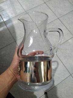 Vintage glass pitcher by del conte italy