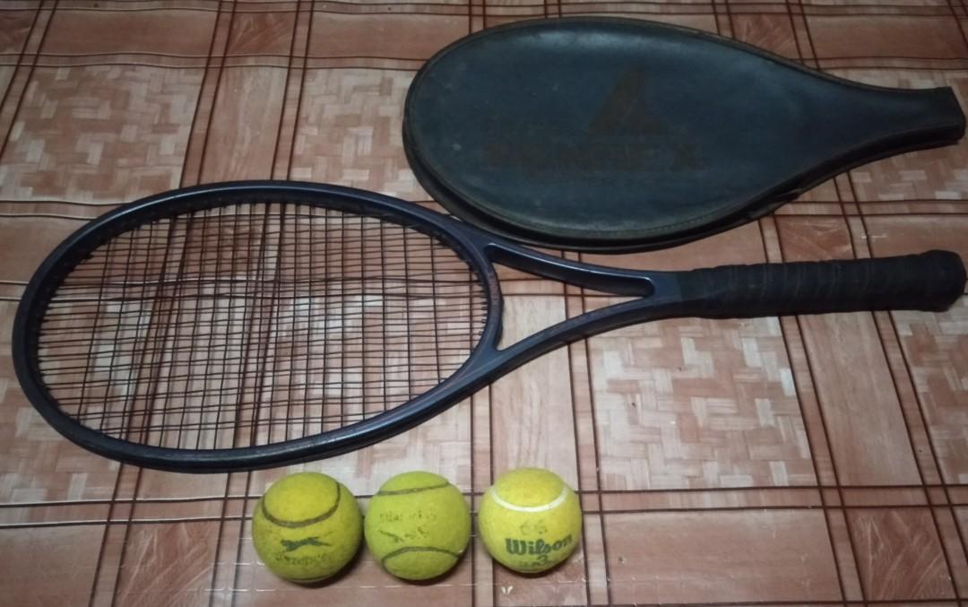 VINTAGE PRO KENNEX COPPER ACE TENNIS RACQUET WITH 3 TENNIS BALLS VINTAGE, Hobbies & Toys
