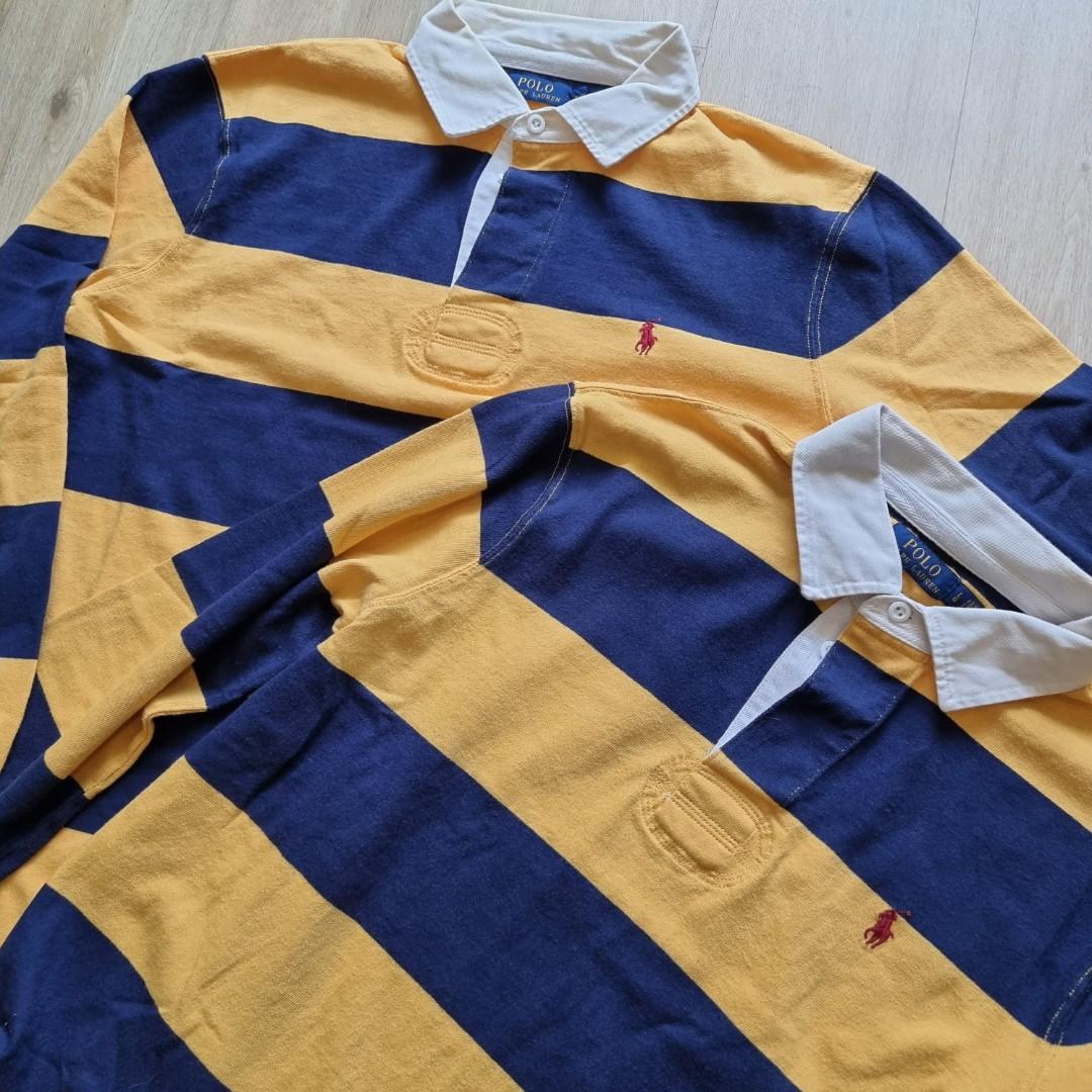 Yellow Polo Ralph Lauren Rugby Polo, Men's Fashion, Tops & Sets, Tshirts & Polo  Shirts on Carousell