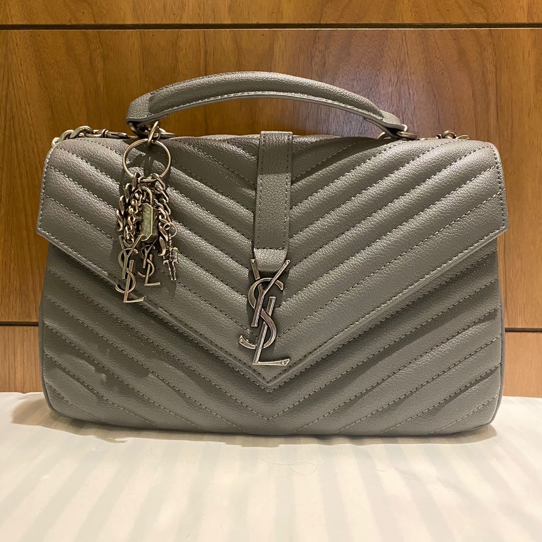 Ysl college bag discount large grey