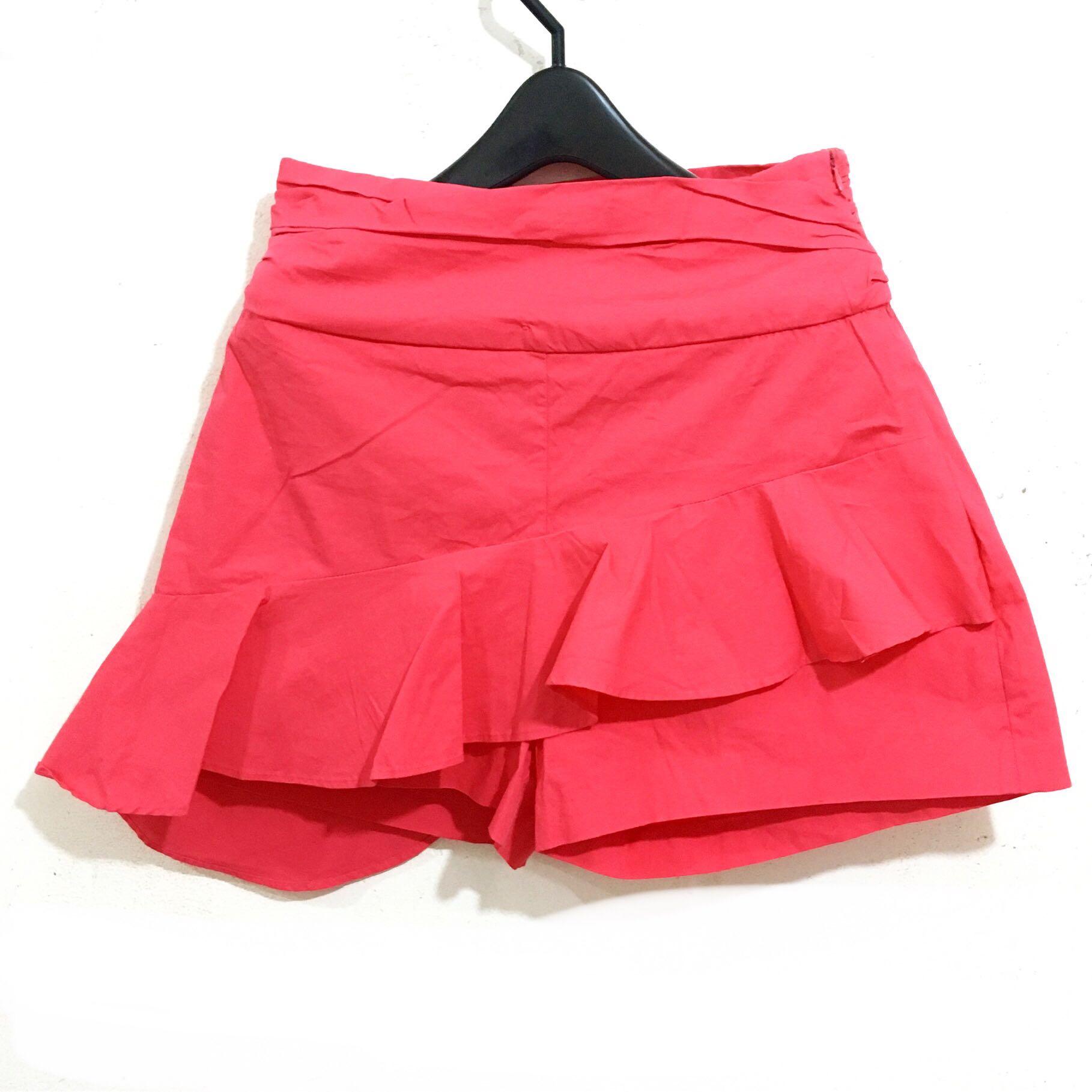 Zara pink ruffle skort online
