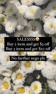 $10 off for every 5 items/ $3 off every 2 item (yhf, lovet,tem,supergurl,mds)