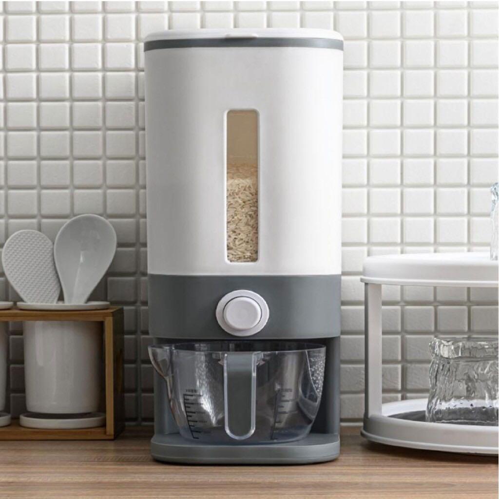 12KG Automatic Rice Dispenser with Rinsing Cup Bekas Beras Viral Smart ...