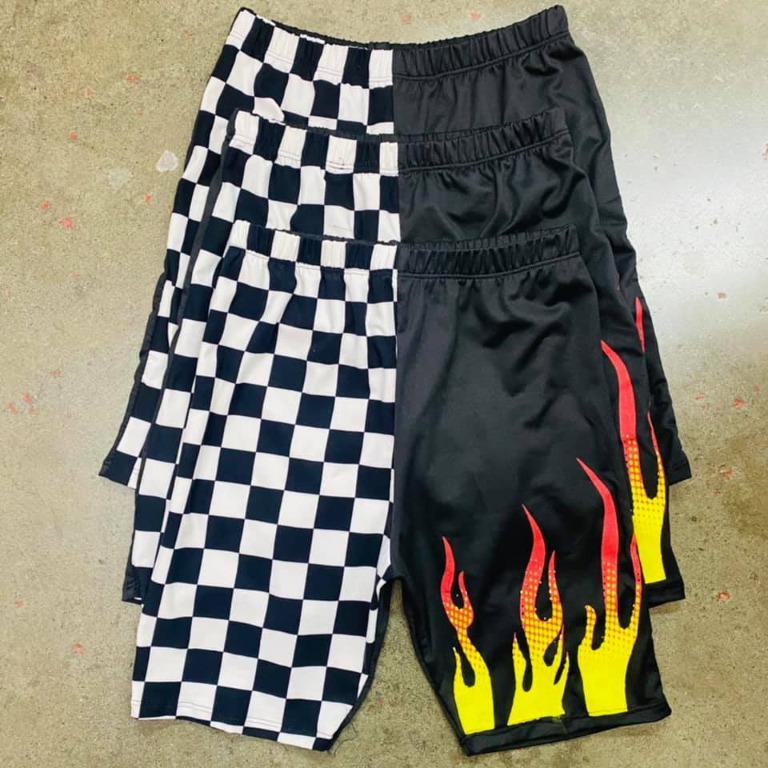 biker shorts with designs