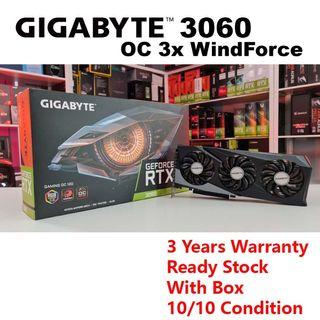 🔥 RTX 3060 Gigabyte OC 12G 3x Wind Force NVIDIA GeForce Graphic Card GPU 🔥