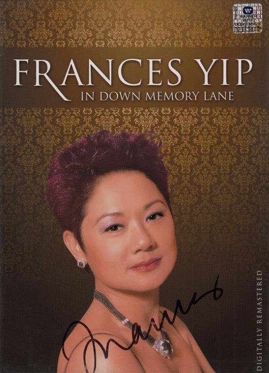 叶丽仪Frances Yip: <In Down Memory Lane> Autographed 2 CDs (W