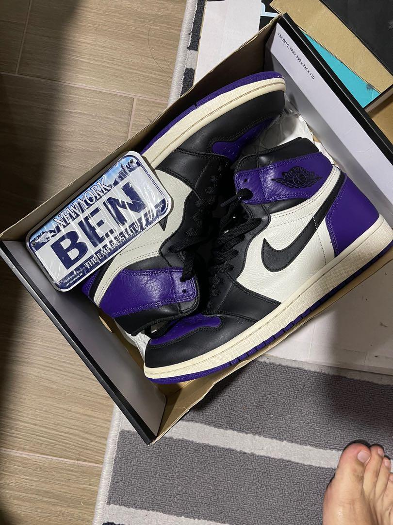 Purple toe jordan best sale 1