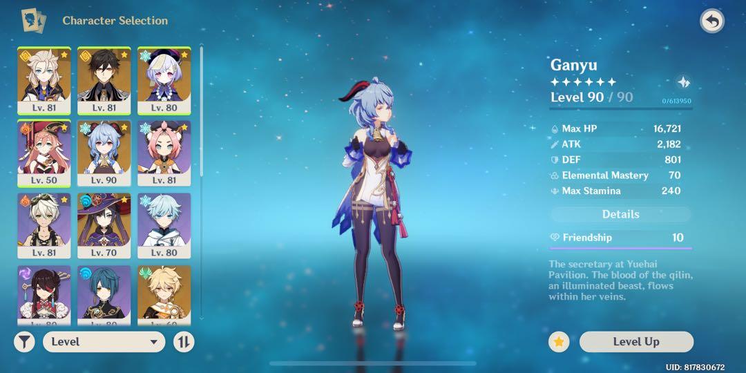 Ar 55 Genshin Impact Account Video Gaming Gaming Accessories Game Gift Cards Accounts On Carousell