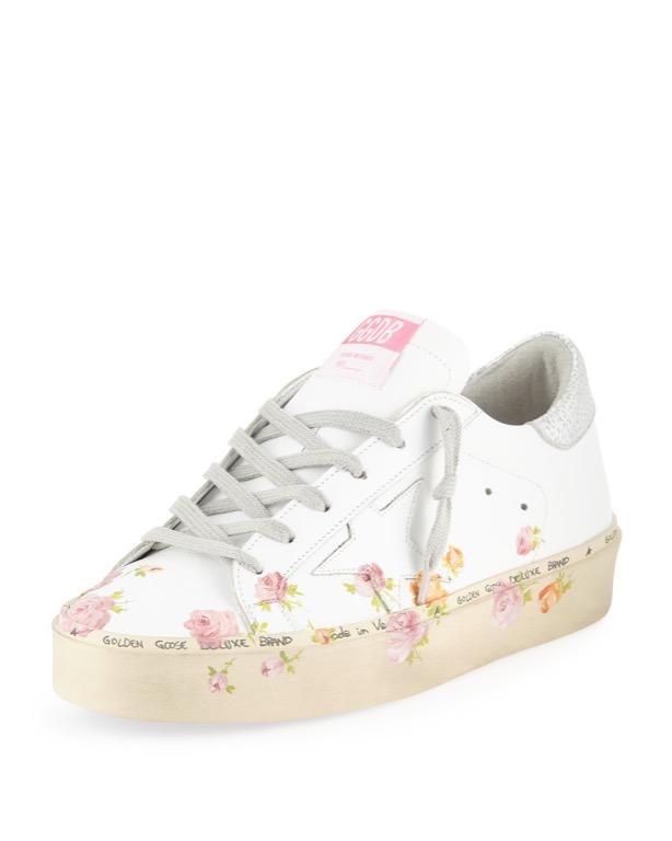 Golden goose floral sneakers hotsell