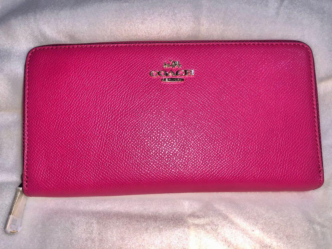 Authentic Coach Long Wallet Hot Pink Women s Fashion Bags