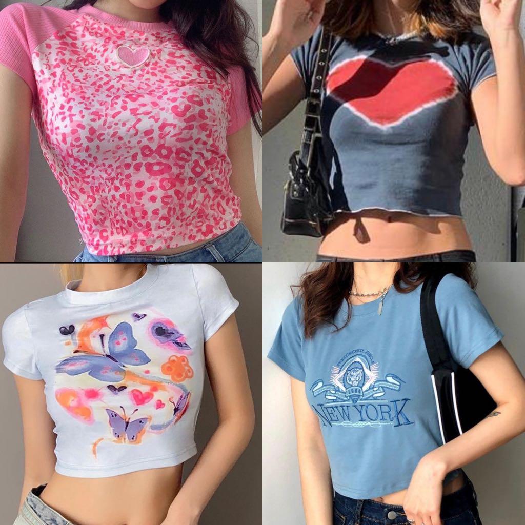 Y2K Egirl Baby Girl Crop Top Aesthetic Outfit Aesthetic Clothes Indie –  Aesthetics Boutique