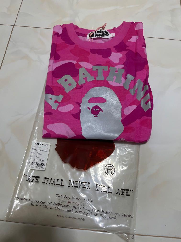 Bape a bathing ape pink camo tee ladies 