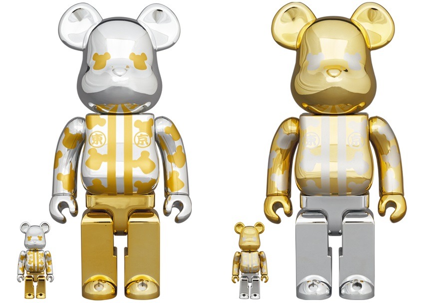 BE@RBRICK はっぴ東京 金メッキ 100％＆400％ベアブリ