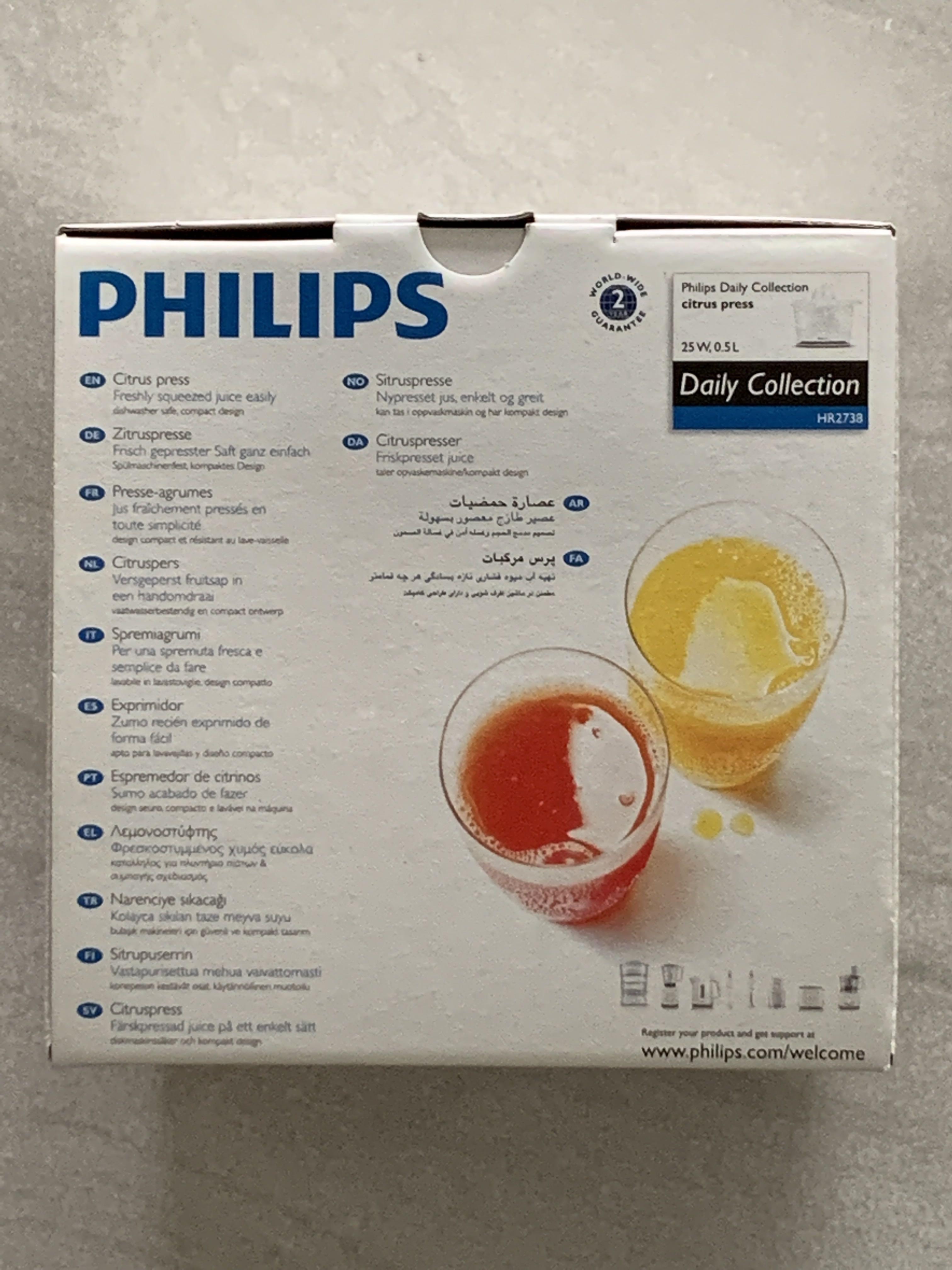BN Philips Daily Collection Citrus Juice Press HR2738, TV & Home