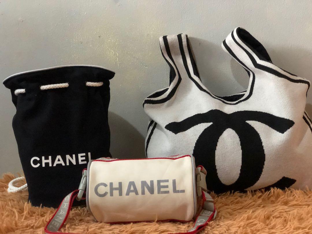 Bundle Sale Authentic Chanel Mini duffle bag/ VIP Drawstring/ CC Print  Canvas Handbag, Luxury, Bags & Wallets on Carousell