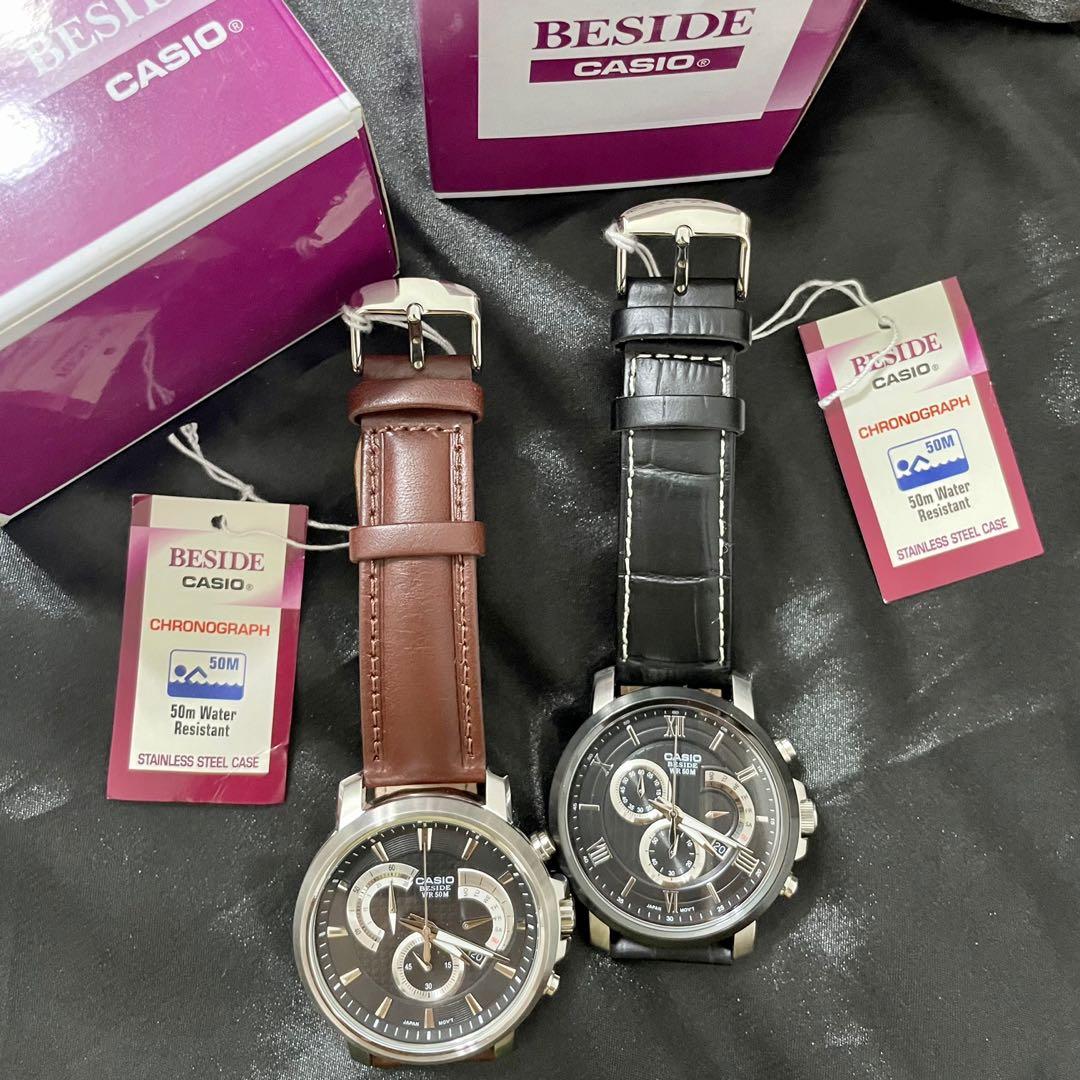 Casio Enticer Gent s Beside Watch Genuine Leather Strap BEM 507BL BEM 506L