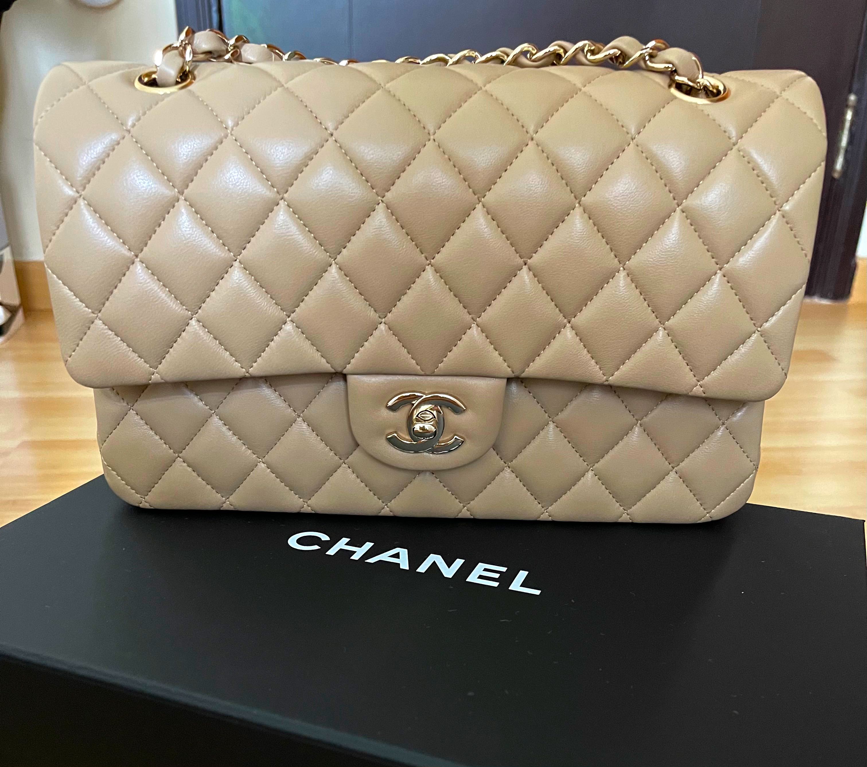 Chanel Classic Flap Bag in Medium Caramel Dark Beige Caviar Silver  Hardware Luxury Bags  Wallets on Carousell