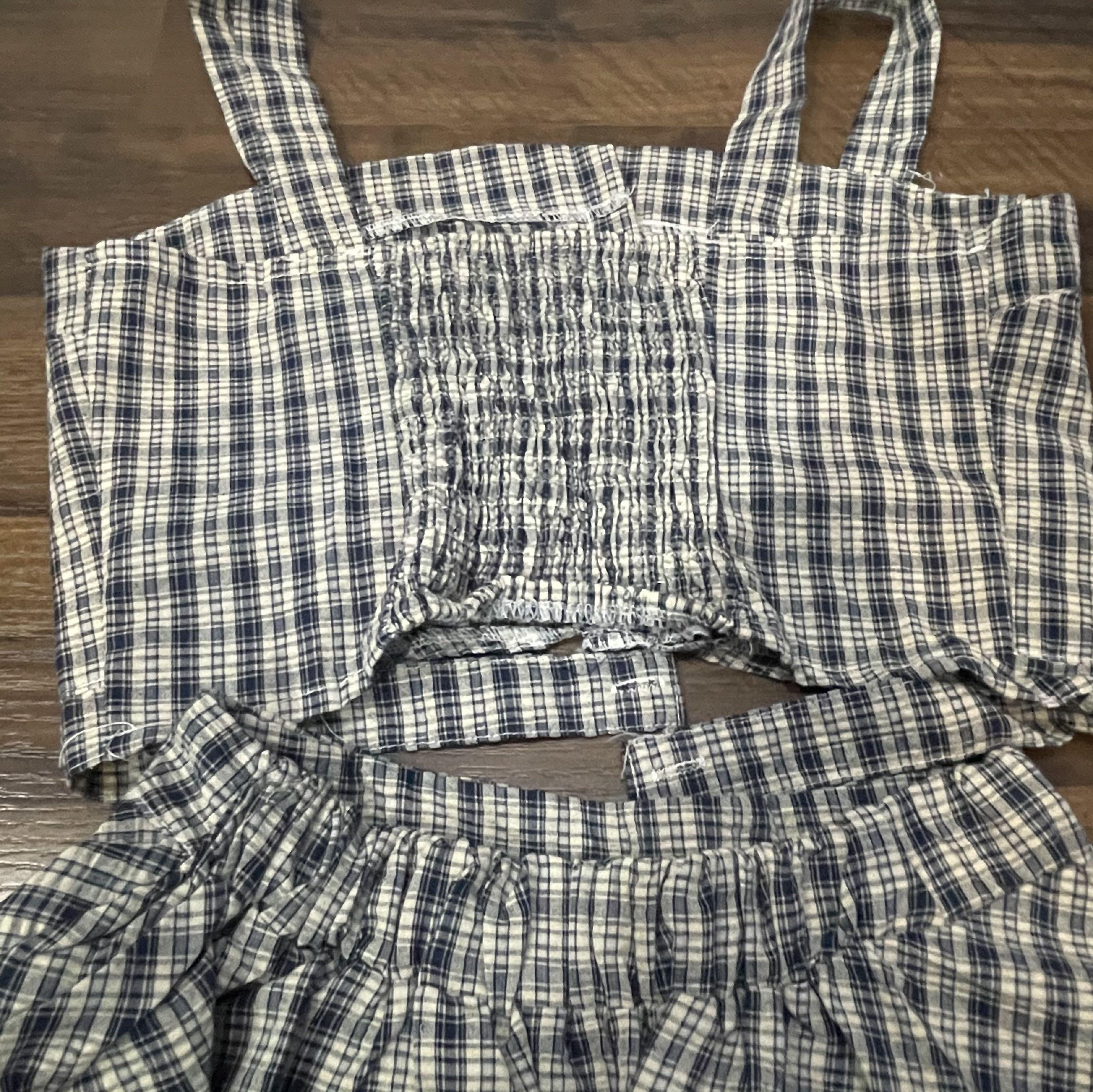 Checkered two piece outfit