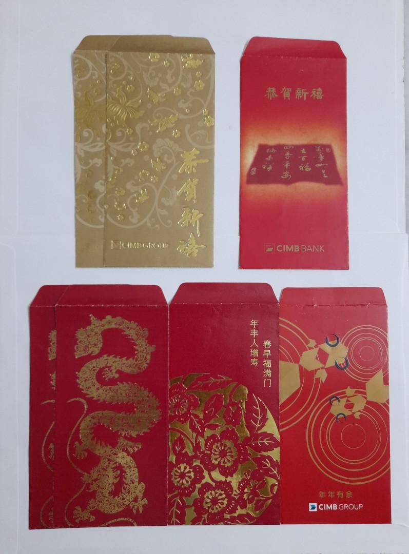 Cimb Bank Ang Pow 7 Pieces Set Design Craft Others On Carousell