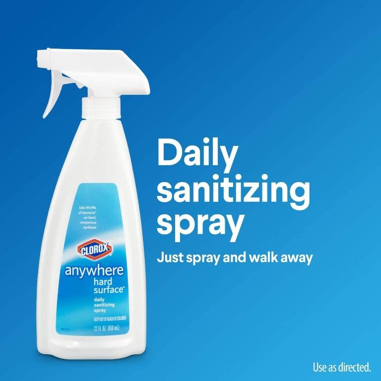 Clorox Anywhere Hard Surface Daily Sanitizing Spray, 22 Ounces ...