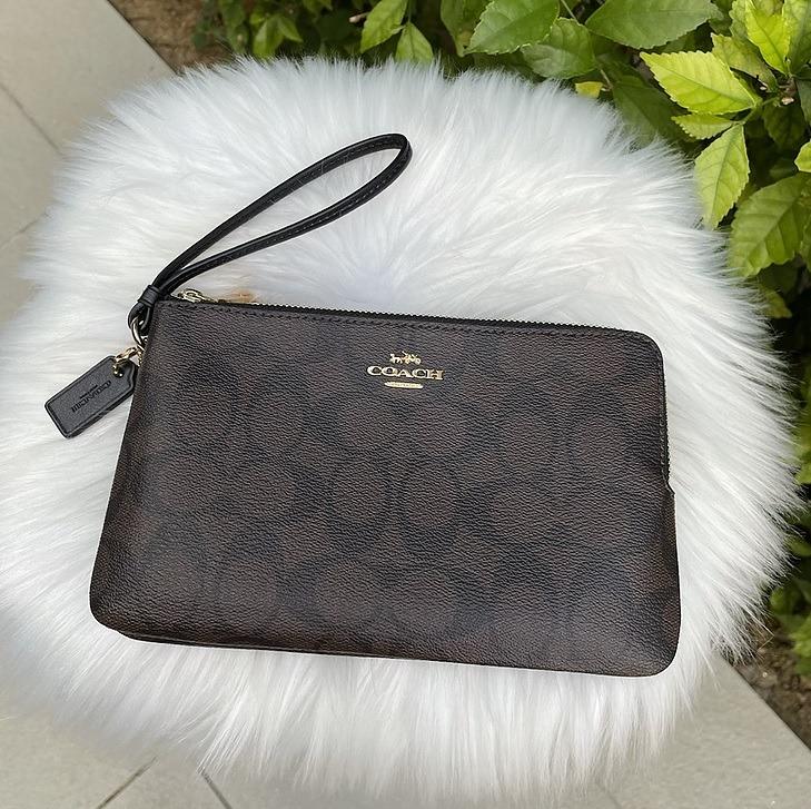 Coach f16109 hotsell double zip wallet