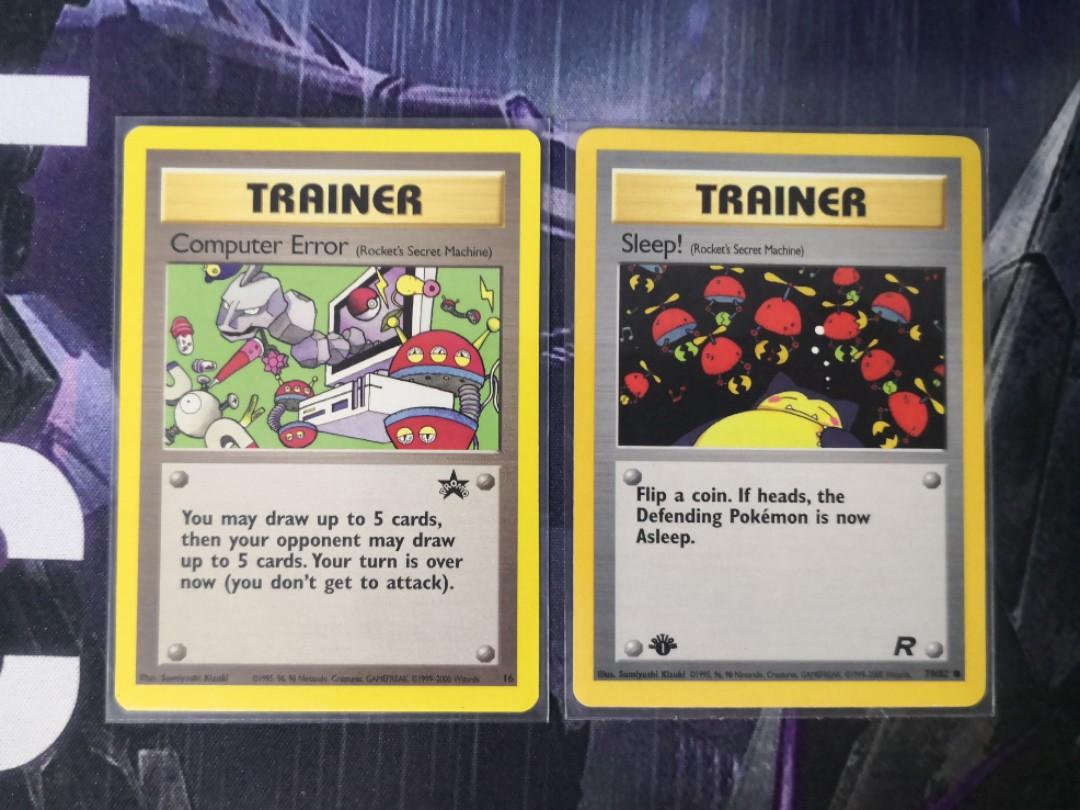 Computer Error Sleep Vintage Trainer Black Star Promo 1st Edition Pokemon Pokemon Cards Hobbies Toys Toys Games On Carousell