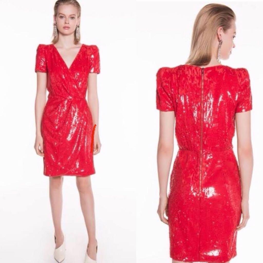 Cue red cheap sequin dress