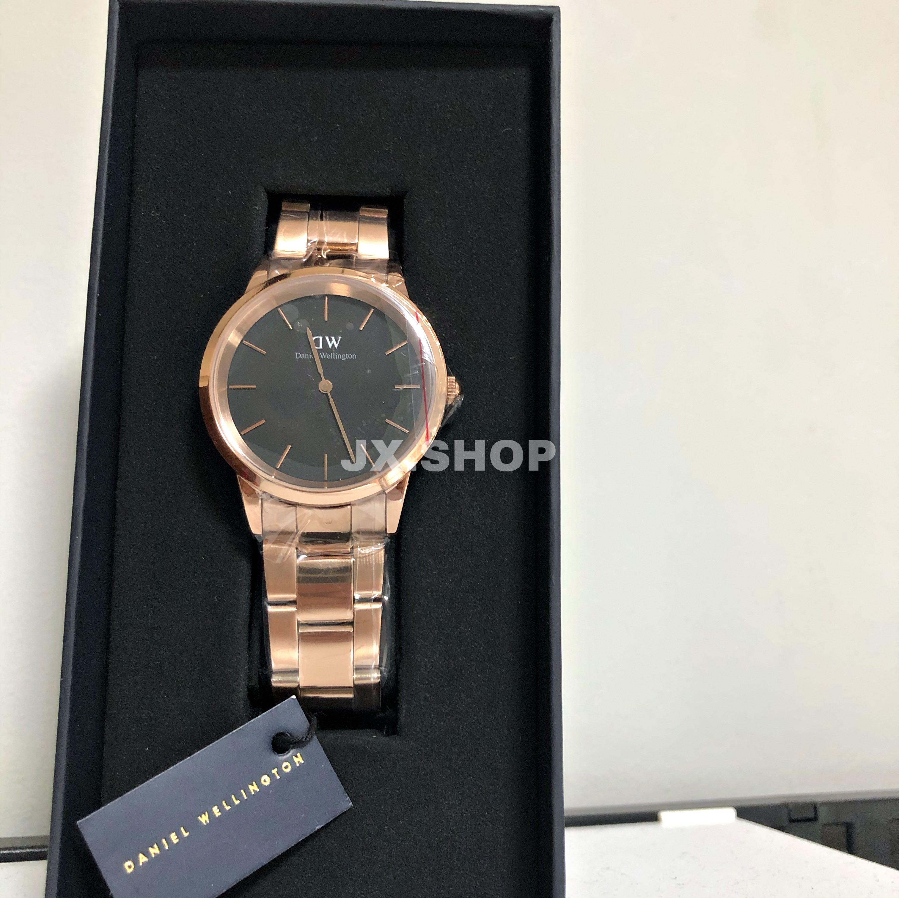 Daniel wellington watch black and rose gold shop
