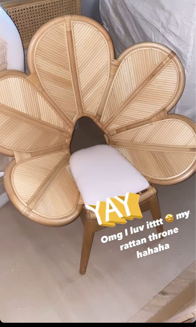 DECORDINARY Teen Daisy Flower Rattan Chair Babies Kids Baby