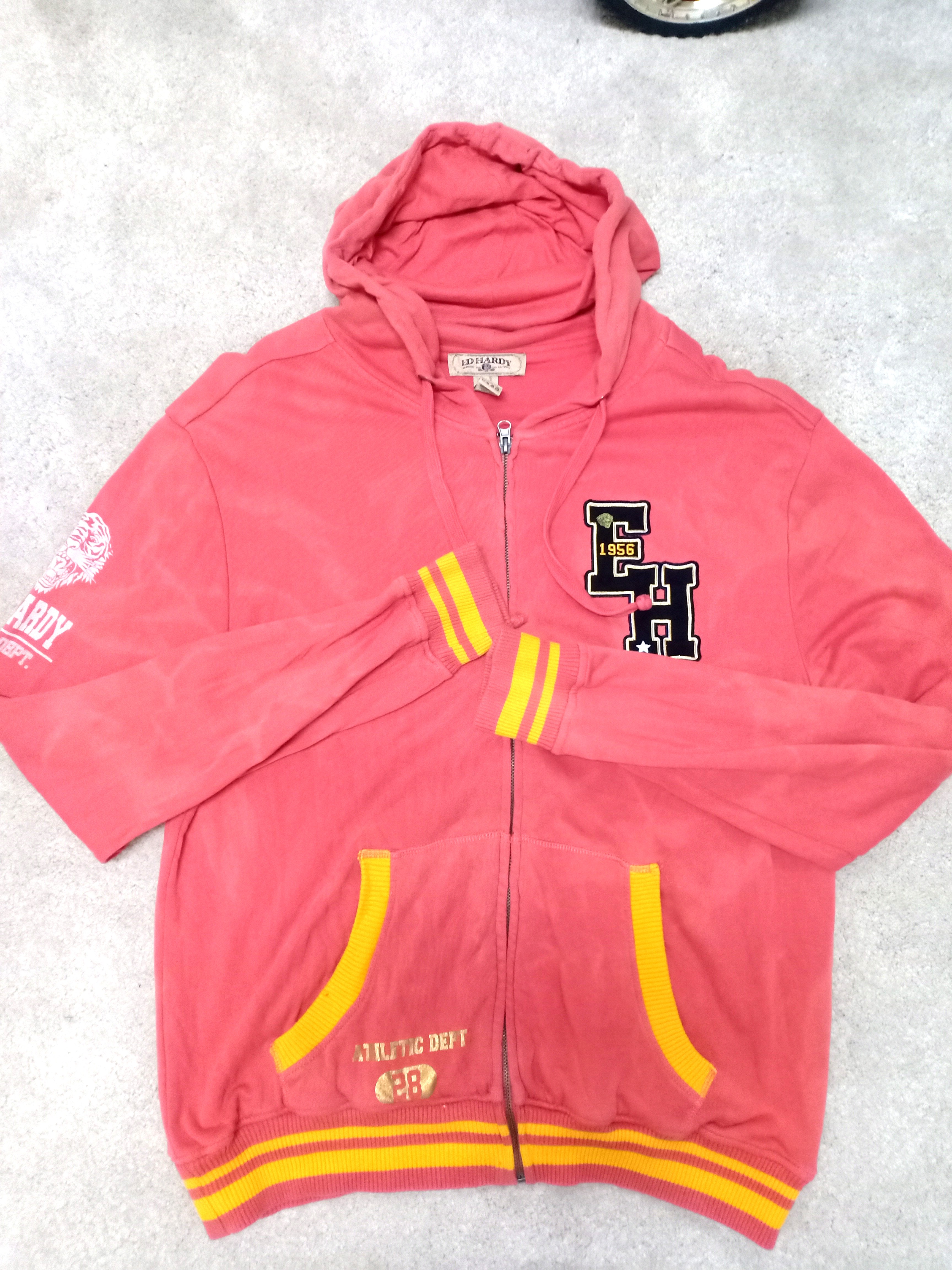 orange ed hardy hoodie