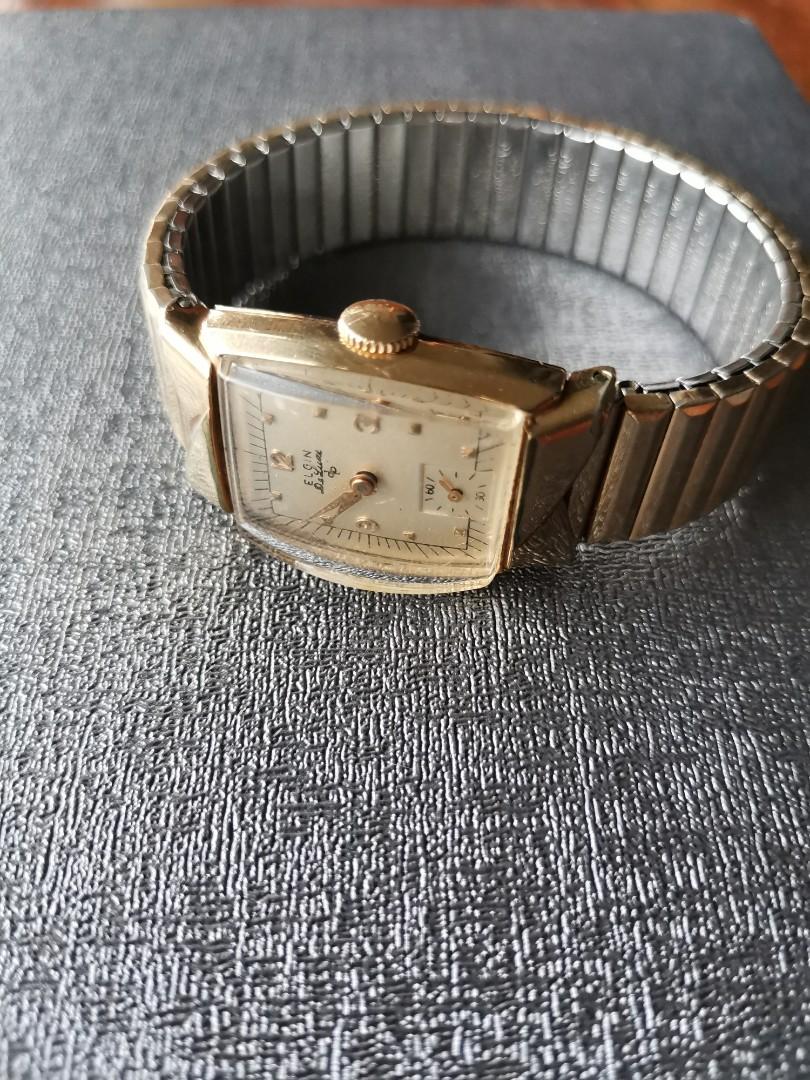 Elgin Deluxe Hand wind mechanic 14k Gold filled wrist watch