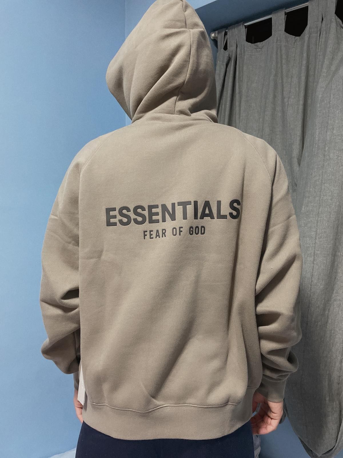 Fear of god Essentials SS21 Hoodie taupe size S/Men&Women, Men's