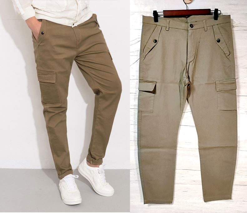 Pants with pockets on side top