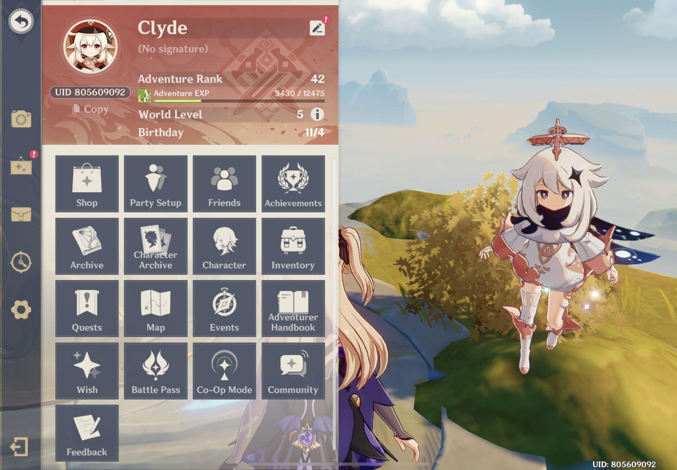 Genshin Impact Ar 42 Account Video Gaming Gaming Accessories Game Gift Cards Accounts On Carousell