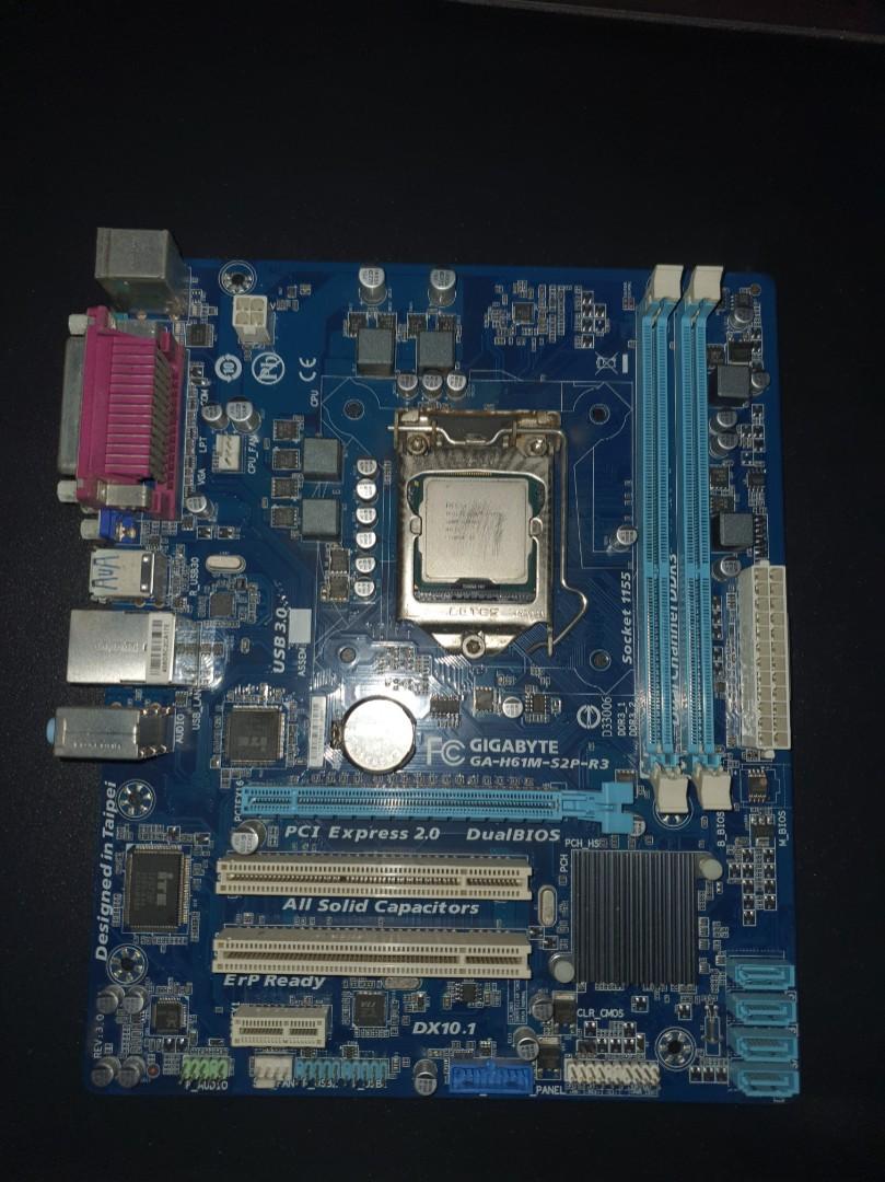 Gigabyte GA H61M S2P R3 Motherboard with i73770 Processor, Computers