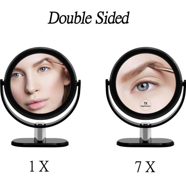 Gorwrich Makeup Mirror Double Sided Vanity With 1x 7x Tabletop Magnifying 360 Degree Rotation Cosmetic For Home Bathroom Shower Black Everything Else On Carou Gorwrich Makeup Mirror Double Sided, Floxite Daylight 1x 10x Cosmetic Mirror