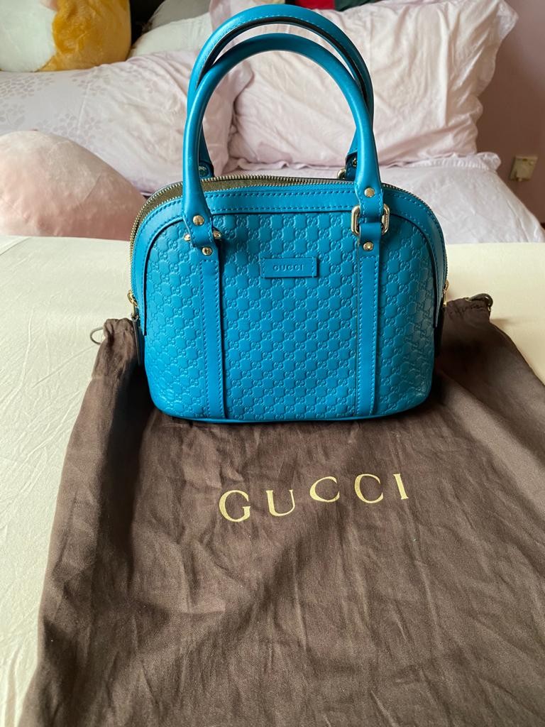gucci teal handbag