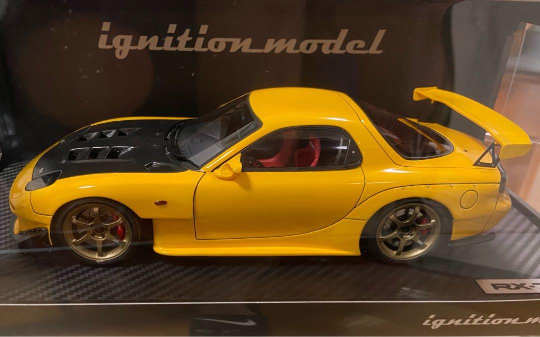 Ignition Model 1 18 Mazda Rx 7 Fd3s Yellow 興趣及遊戲 玩具 遊戲類 Carousell